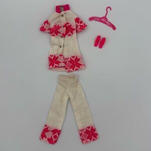 Vintage Barbie‎ Outfit FUN FLAKES #3412 White Pink Pants Jacket Shoes Hanger